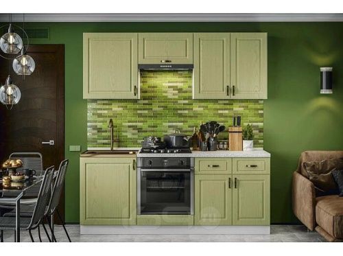 Кухонный гарнитур Констанция фисташка 2140x2000x600