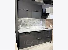 Модульный кухонный гарнитур Логика графит глянец 2134x1800x600