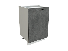 Шкаф Н500 с 1-ой дверью Хелмер БЕЛ/БЕТОН Ф30