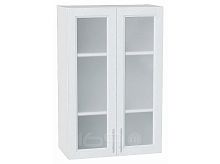 Шкаф верхний с 2-мя остекленными дверцами Сканди White Softwood/Белый 920*600*320