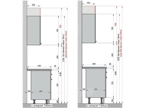 Модульный кухонный гарнитур Евро белый 2500x2400/1890x600 фото 2