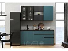 Кухонный гарнитур Техно-6 атлантик софт, графит 2340x2000x600