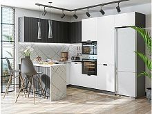 Модульный кухонный гарнитур Евро белый 2140x2400/2690x600
