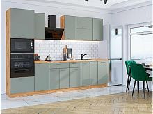 Модульный кухонный гарнитур Квадро-01 аквамарин 2140x3000x600