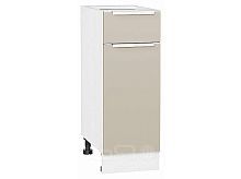 Шкаф нижний с 1-ой дверцей и ящиком Фьюжн Cream Silk/Белый 816*300*480