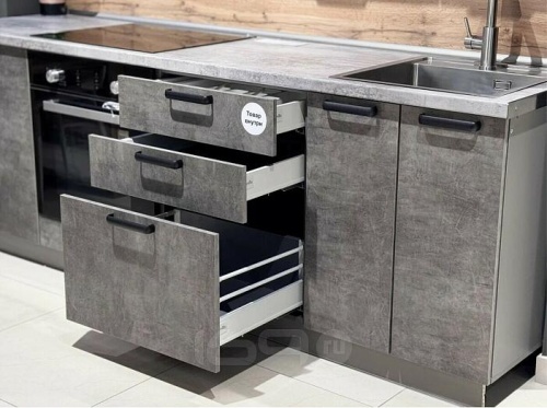 Модульный кухонный гарнитур Флэт temple stone 2s 2330x2300x600 фото 3