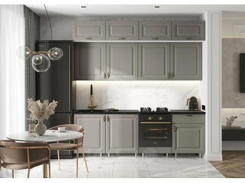 Кухонный гарнитур Престиж браш текстура грей 2500x2400x600