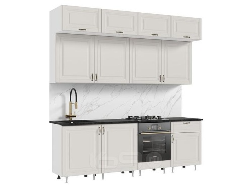 Кухонный гарнитур Престиж браш лайт грей 2500x2400x600 фото 2