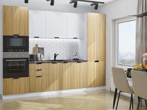 Евро Лайн-01 Белый/Дуб песочный