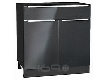 Шкаф нижний с 2-мя дверцами и ящиком Фьюжн Anthracite Graphite 816*800*480