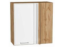 Шкаф верхний прямой угловой Квадро Белый/Дуб Вотан 716*700*345