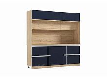 Кухонный гарнитур Карина пластер индиго 2268x2200x600