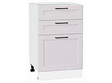 Шкаф нижний с 3-мя ящиками Барселона Кашемир Белый 816*500*484