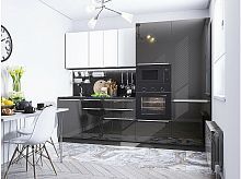 Модульный кухонный гарнитур Фьюжн-07 anthracite, silky white 2140x2700x600