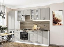 Модульный кухонный гарнитур Лофт-01 grey silk 2140x2200x600