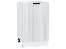 Шкаф нижний с 1-ой дверцей Евро Лайн Белый / Белый 816*500*478