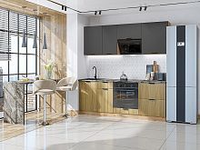 Евро Лайн-02 Антрацит/Дуб песочный