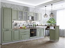 Модульный кухонный гарнитур Ницца-02 Зеленый | 330 см