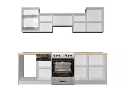 Кухонный гарнитур Бланка венге фисташка матовый, венге глянец 2155x2385x600 фото 4