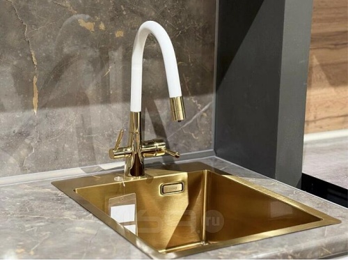 Модульный кухонный гарнитур Фрейм white silk 2330x1850x600 фото 5