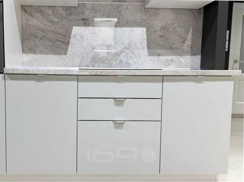 Модульный кухонный гарнитур Фьюжн silky light grey 2336x2200x600 фото 2