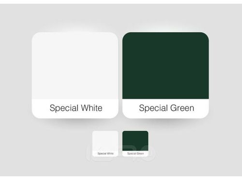 Модульный кухонный гарнитур Дублин-01 special green, special white 2140x1900x600 фото 3