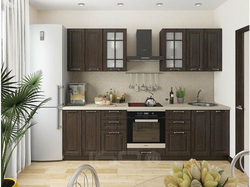 Модульный кухонный гарнитур Прага-01 венге премиум 2140x2600x600 фото 4