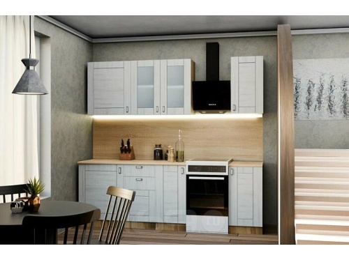 Модульный кухонный гарнитур Лофт nordic oak 2130x1800x600 фото 2