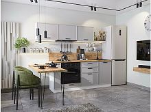 Модульный кухонный гарнитур Фрейм-01 grey silk 1782x2300x600