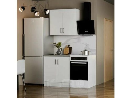 Кухонный гарнитур Уют белый 2155x800x600