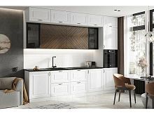 Кухонный гарнитур Престиж браш вайт, прайм орех 2500x3000x600