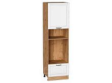 Шкаф пенал с 1-ой дверцей и ящиком под технику Дублин Special White/Дуб Вотан 2132*600*574