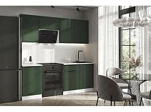 Кухонный гарнитур Николь холст темно-зеленый 2150x2100x600