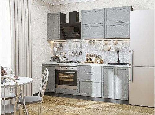 Модульный кухонный гарнитур Сканди-01 grey softwood 2140x2200x600