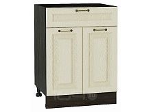 Шкаф нижний с 2-мя дверцами и ящиком Ницца Дуб крем/Graphite 816*600*478