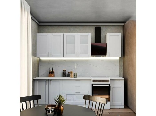 Модульный кухонный гарнитур Сканди white silkwood 2130x2000x600