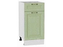 Шкаф нижний с 1-ой дверцей и ящиком Ницца Дуб оливковый/Белый 816*400*478