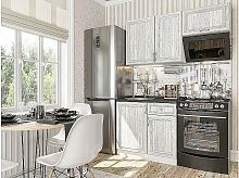 Модульный кухонный гарнитур Шале-04 white dreamline 2140x1500x600