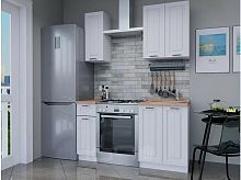 Модульный кухонный гарнитур Прага-21 белое дерево 2132x1500x600