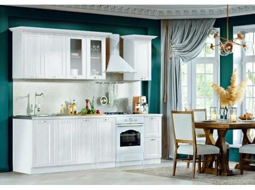 Кухонный гарнитур Милано белая текстурная 2140x2000x600