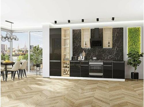 Модульный кухонный гарнитур Фьюжн-08 anthracite 2340x3400x600