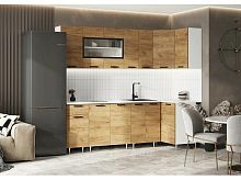Кухонный гарнитур Рио дуб крафт 2140x2400/1000x600
