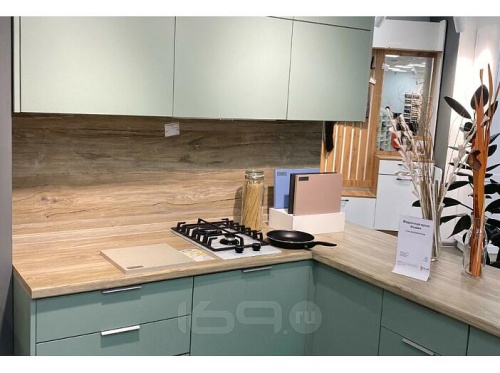 Модульный кухонный гарнитур Фьюжн-07 angel, silky mint 2140x2700x600 фото 2