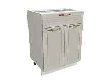 Шкаф Н601М с 2-мя дверцами и ящиком Моцарт БЕЛ/КВАРЦ ГРЕЙ Ф41М