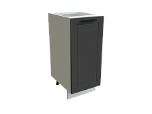 Шкаф Н350 с 1-ой дверью Глетчер БЕЛ/МРН Ф36