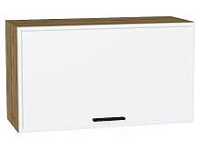 Шкаф верхний горизонтальный Фрейм White Silk/Дуб Вотан 460*800*324