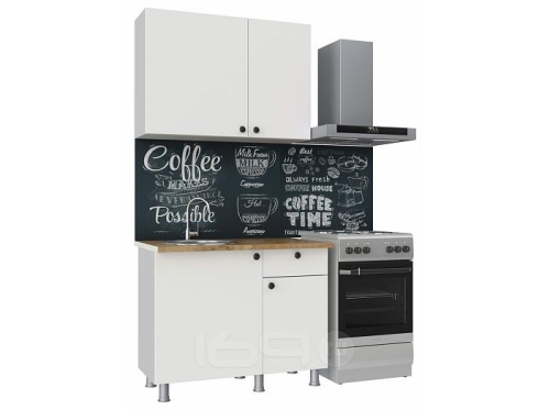 Кухонный гарнитур Деми белый 2090x1000x600 фото 2