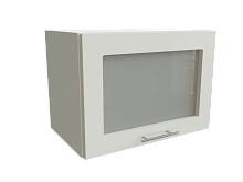 Шкаф ВГ500 верхний горизонтальный со стеклом Валерия-М БЕЛ/АНД/СИЛК Ф84