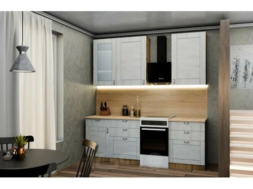 Модульный кухонный гарнитур Лофт super white 2330x1700x600