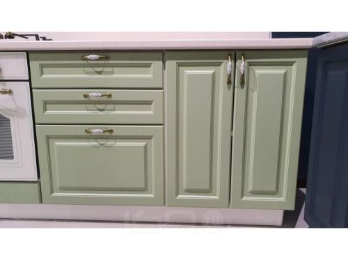 Модульный кухонный гарнитур Ницца-02 Зеленый | 330 см фото 4